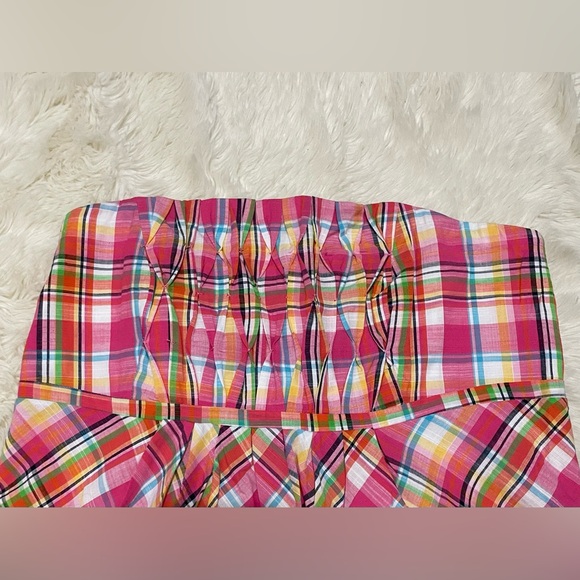 NEW Lilly Pulitzer Gweneth Strapless Dress in Patio Plaid, Women's size 10 - Picture 5 of 16
